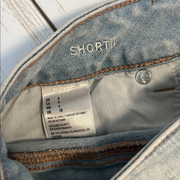 American Eagle Outfitters Super Stretch Shortie Distressed Denim Women Shorts 6 - Picture 8 of 12